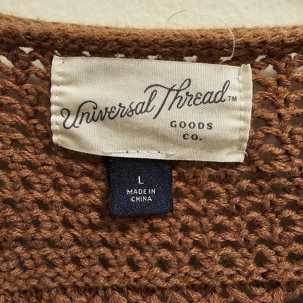 Universal Thread Rust Orange Crotchet Sweater, La… - image 6